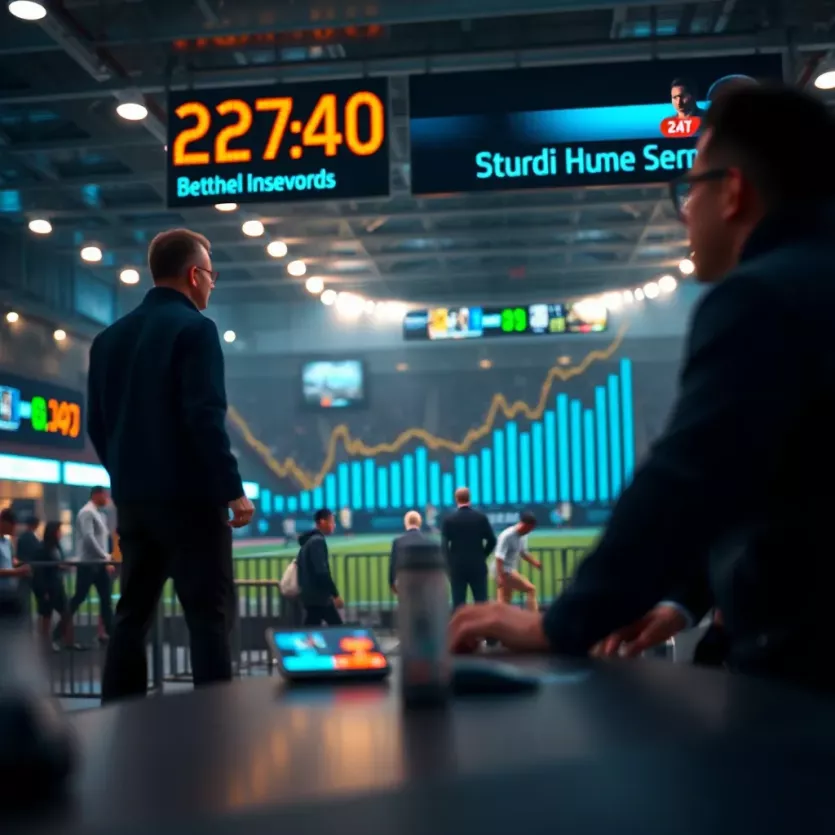 A digital representation of betting trends and statistics