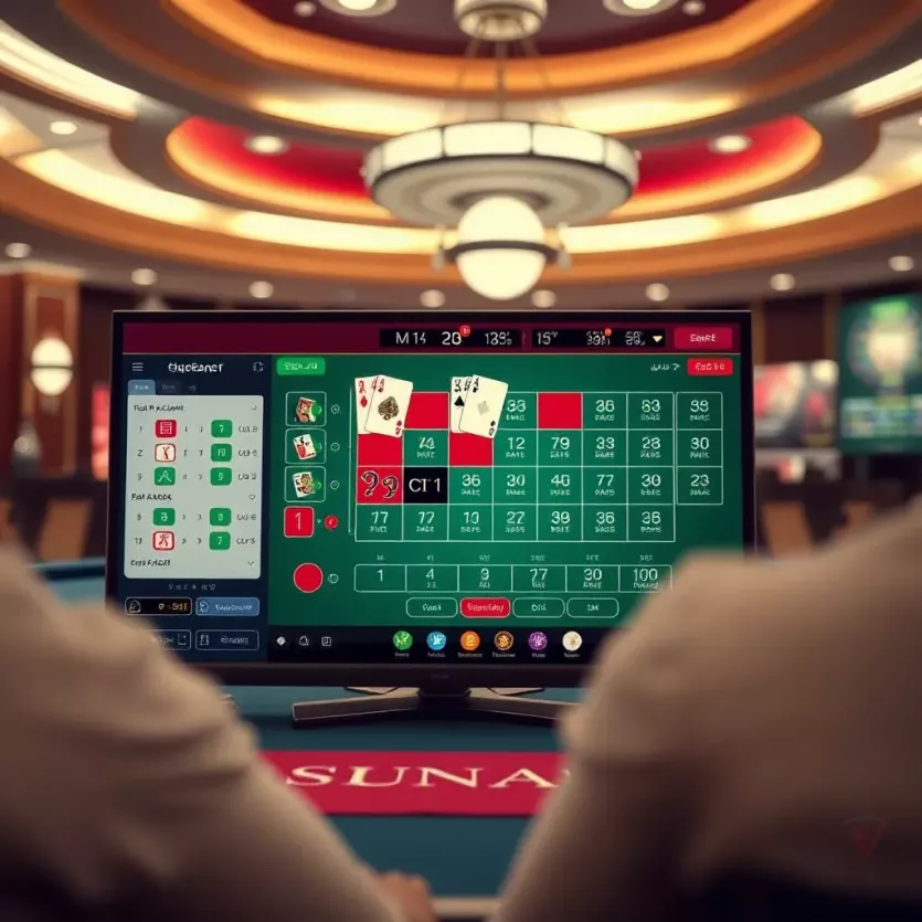 User-friendly online platform interface for baccarat players