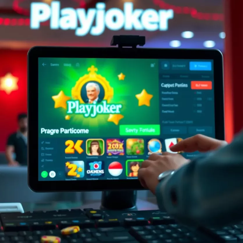 Showcasing Playjoker platform interface