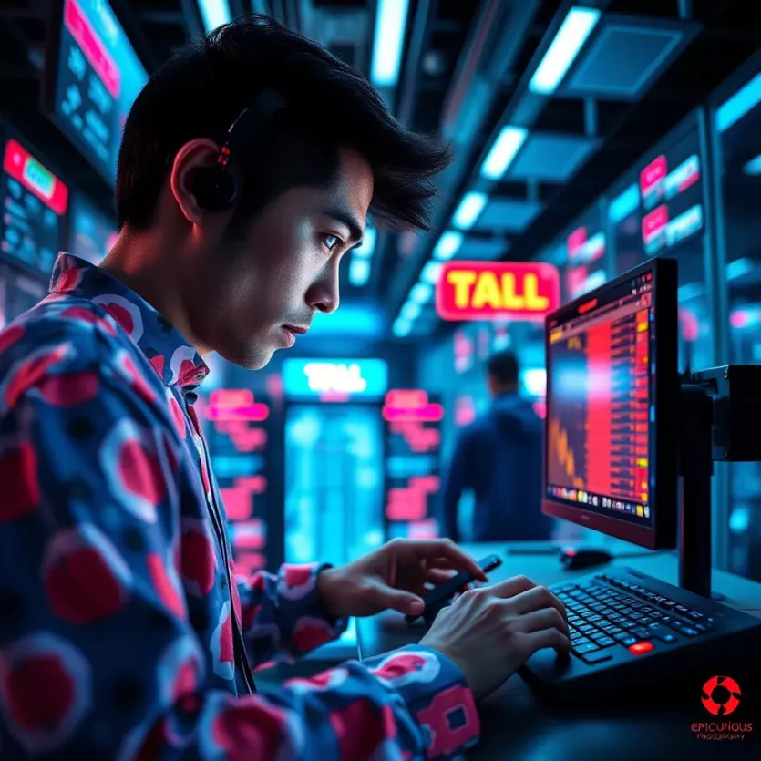A futuristic depiction of technology trends shaping the future of betting apps.