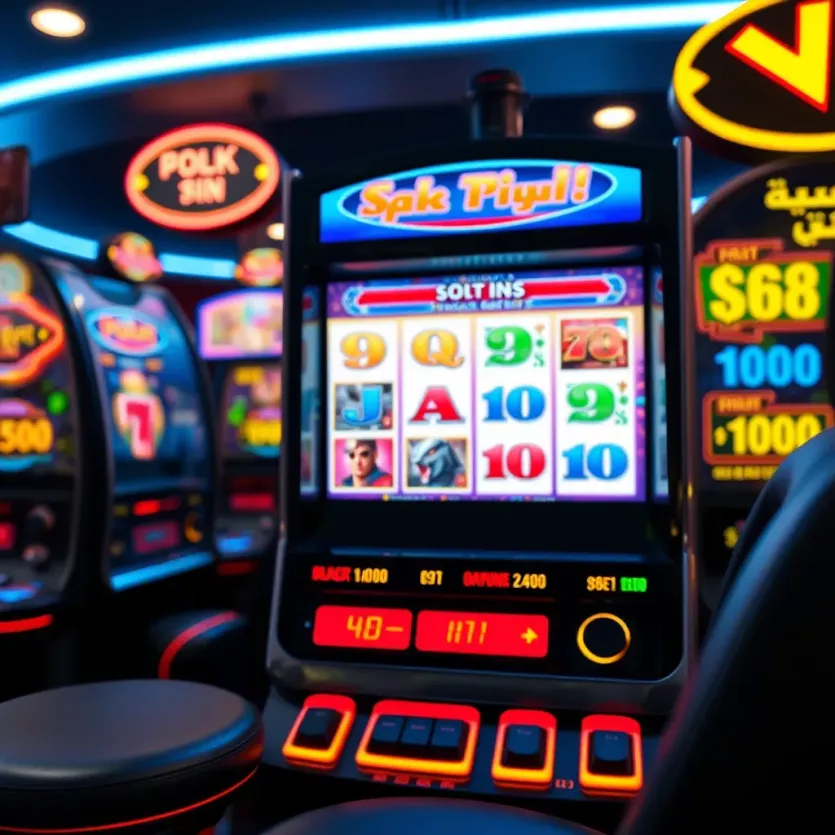 A captivating view of a modern slot machine interface displaying vibrant graphics.