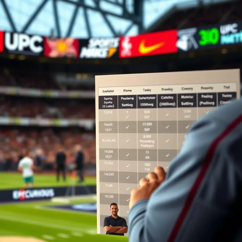 Comparison chart of popular sports betting platforms