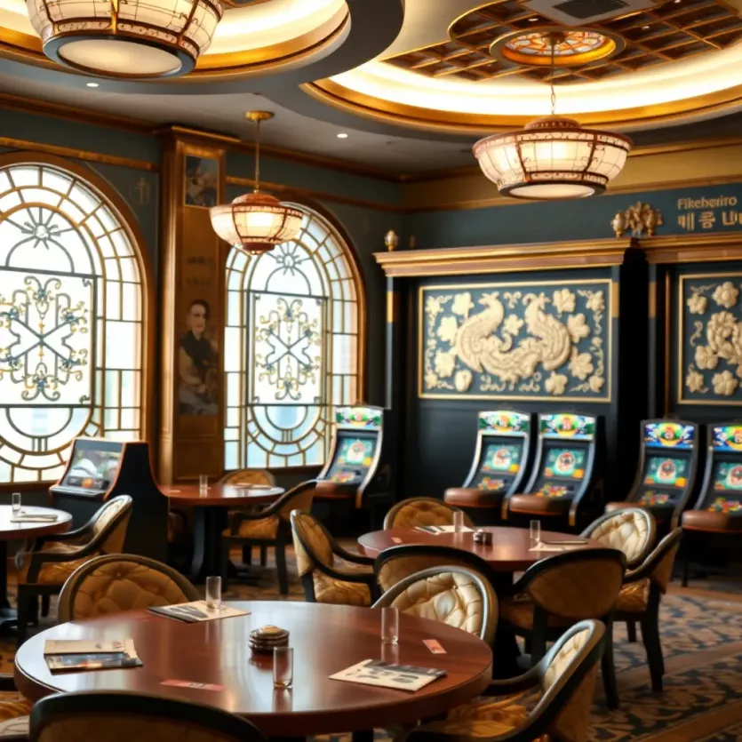 Close-up of traditional Korean motifs integrated into casino design