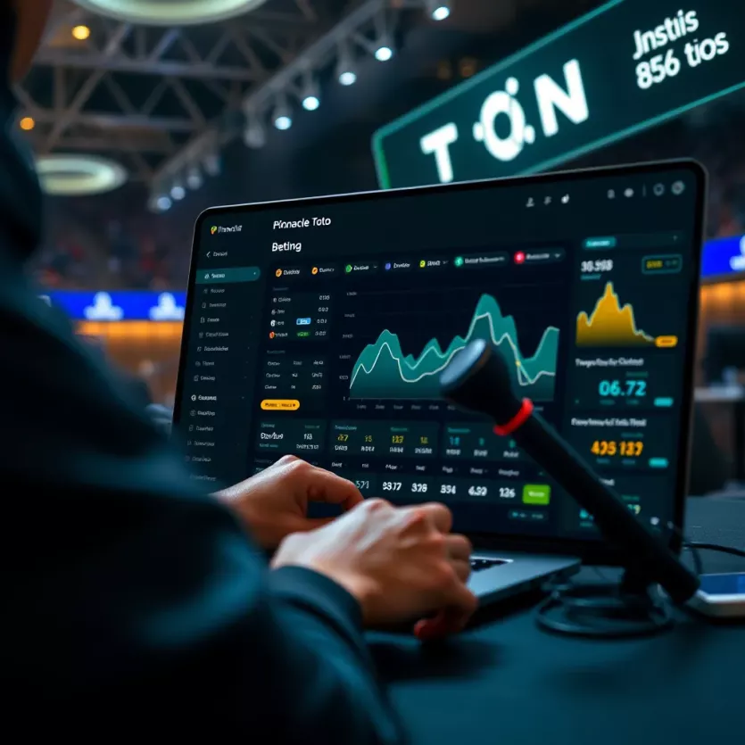 A sleek interface showcasing the Pinnacle Toto betting platform