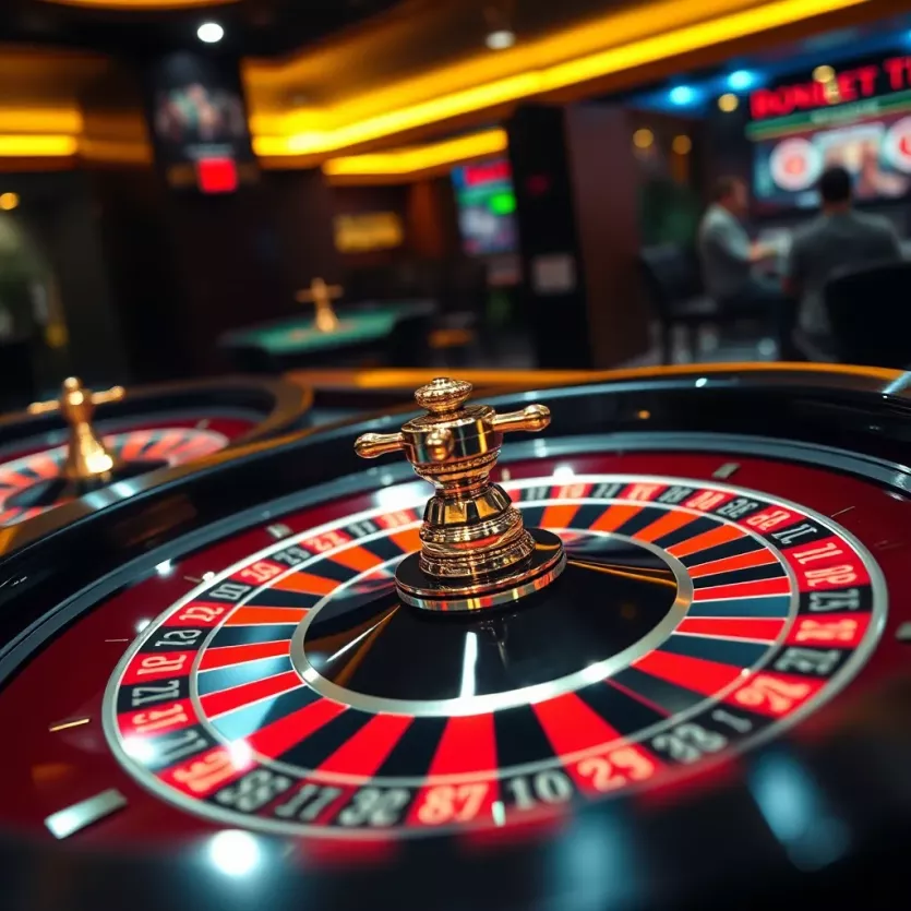 An intricate online roulette table interface displaying vibrant colors and game elements