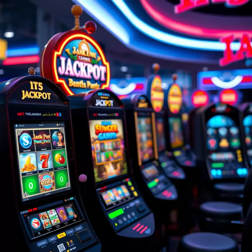A vibrant online jackpot interface showcasing various games