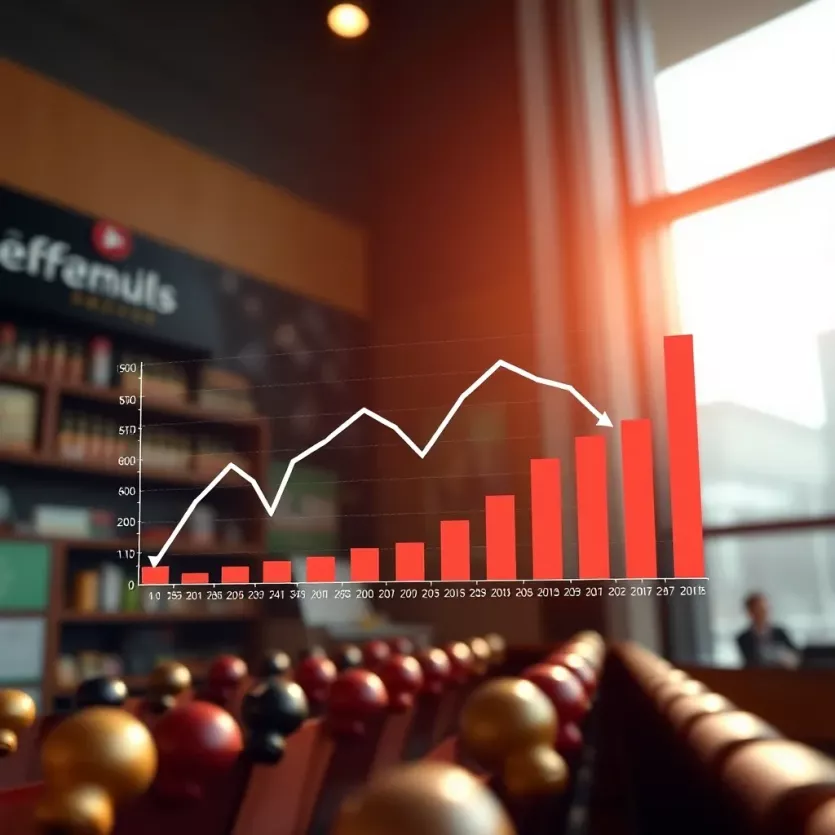 Graph showing the impact of dividends on betting strategies