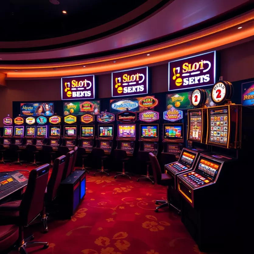 A historical timeline illustrating the evolution of slot games