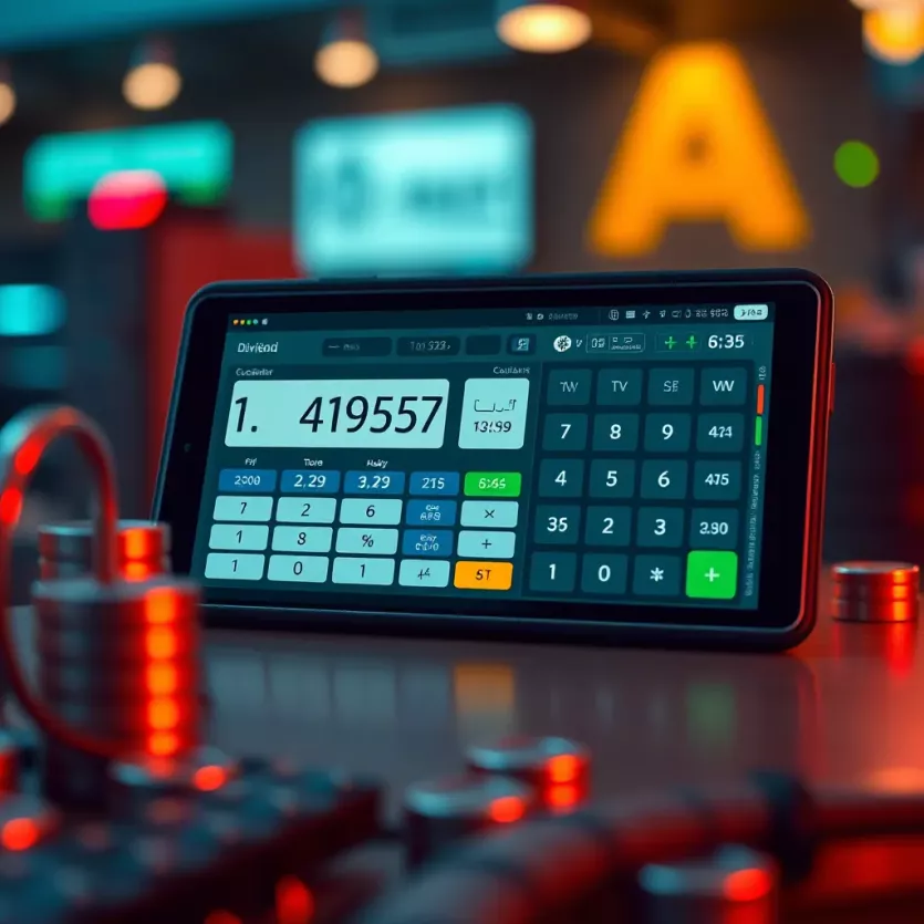 Visual representation of a dividend calculator interface
