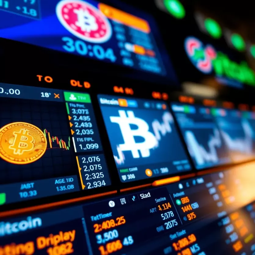 A digital ledger showcasing Bitcoin transactions
