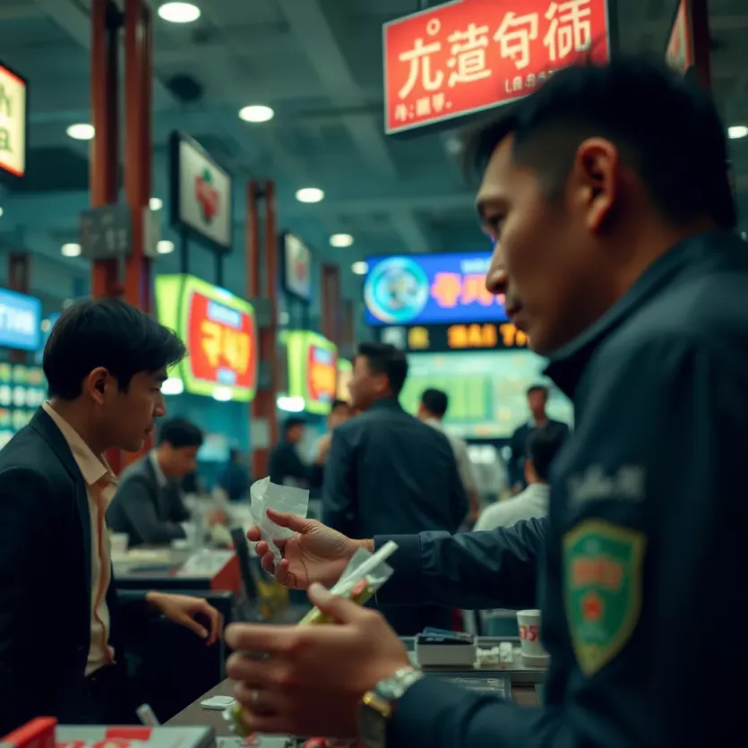 An artistic take on the cultural integration of betting in Vietnamese society.