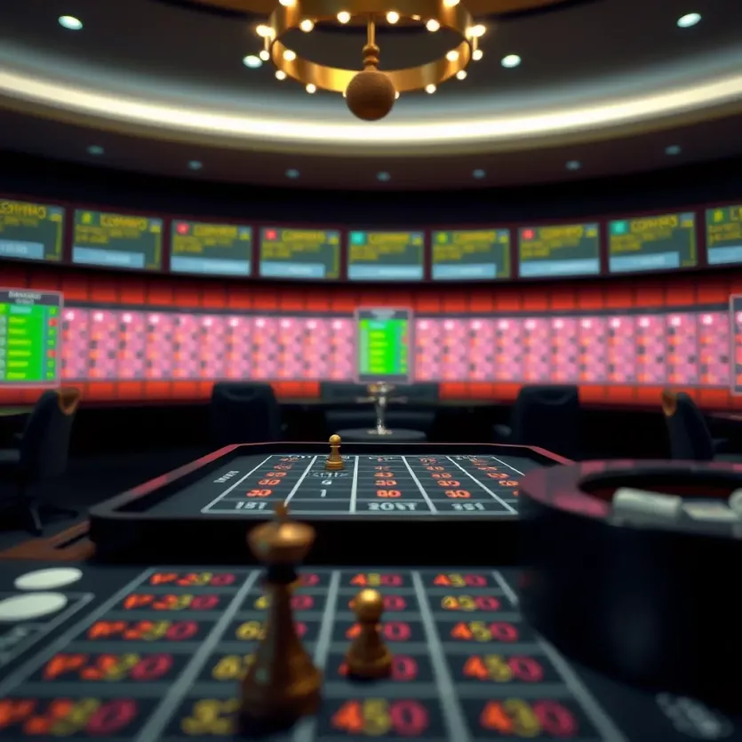Strategic betting patterns displayed on a gaming table