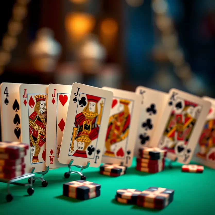 Historic baccarat cards showcasing the game