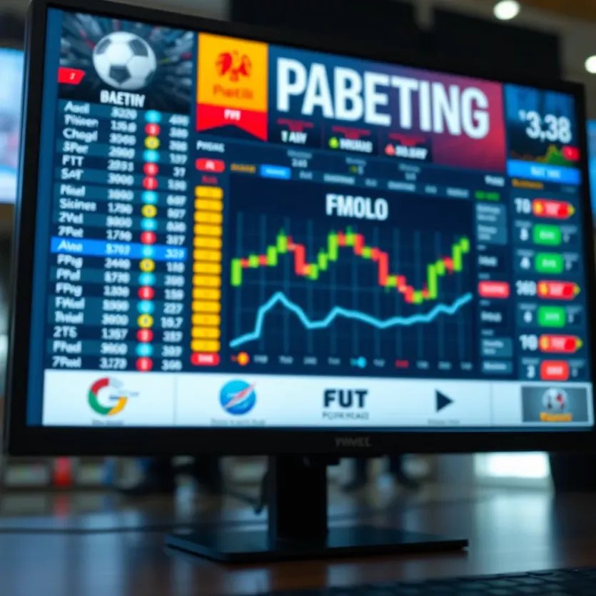 Diverse online betting platforms on a digital screen