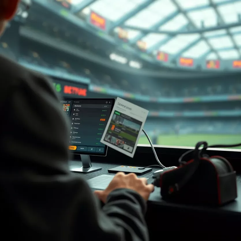 Illustration of a secure betting application interface