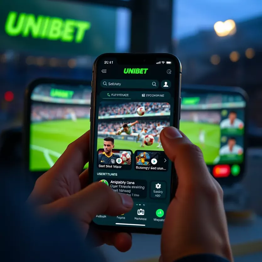 Unibet app interface showcasing user features