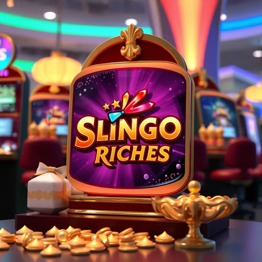 Concept design illustrating game mechanics of Slingo Rainbow Riches
