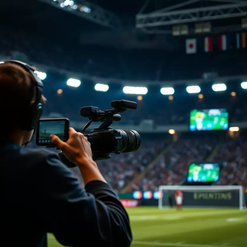 Illustration of advanced technology in sports streaming