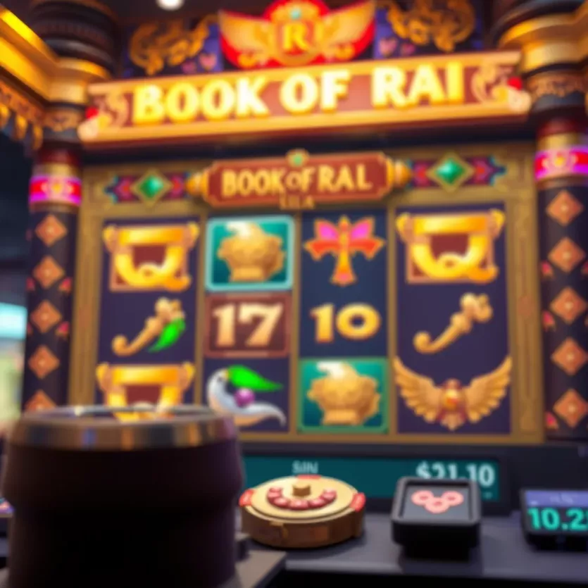 Visual representation of Book of Ra Deluxe gameplay mechanics