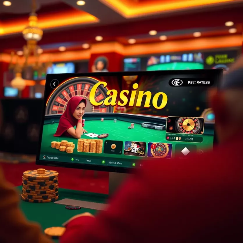 User interface of a top-rated online casino