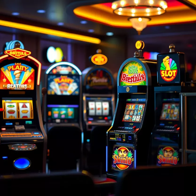 A visual representation of the evolution of slot machines from traditional to modern designs.
