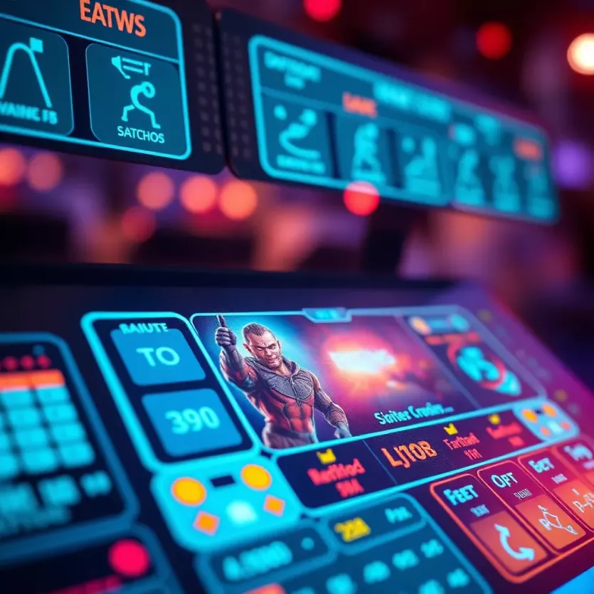 A close-up of a digital gaming interface with immersive features.