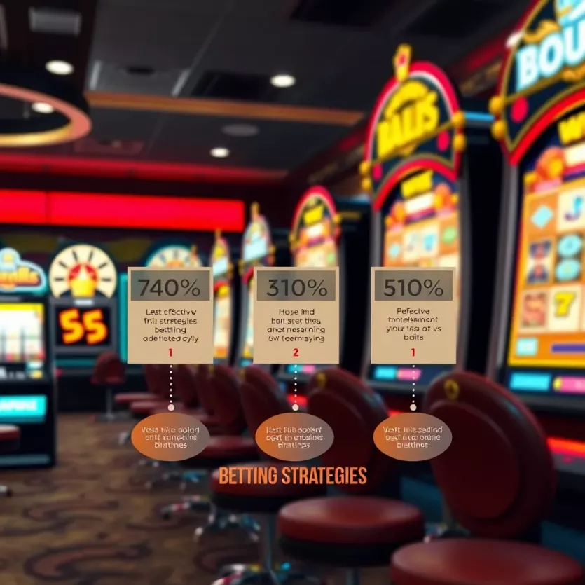 Infographic showing effective betting strategies for online slot machines