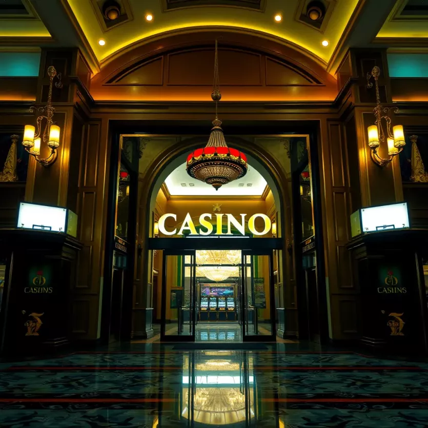 Entrance of a luxurious casino in the Philippines