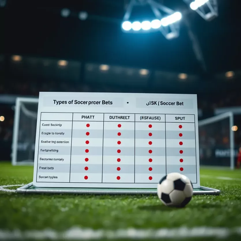 A chart comparing different types of soccer bets