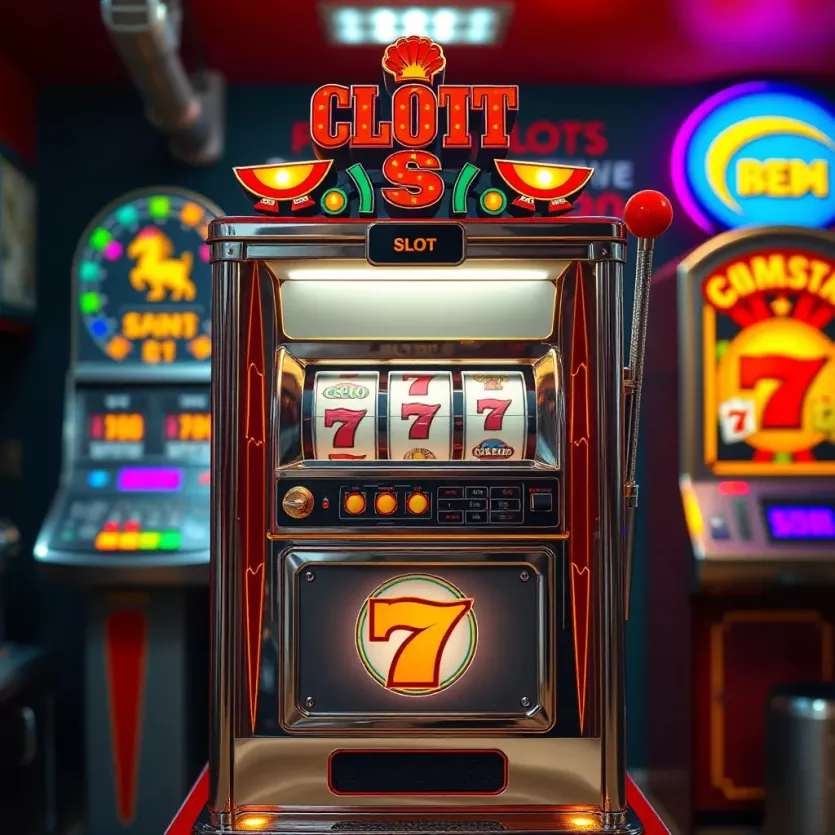 A classic slot machine with vintage design