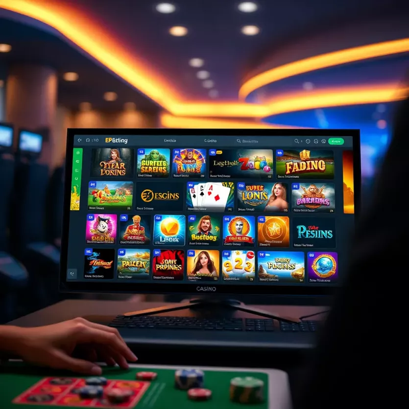 Modern online casino interface showcasing various games